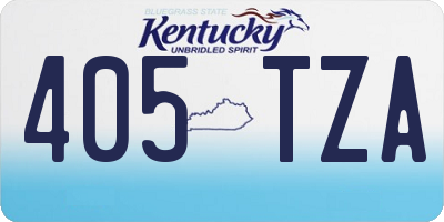 KY license plate 405TZA