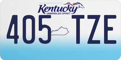 KY license plate 405TZE