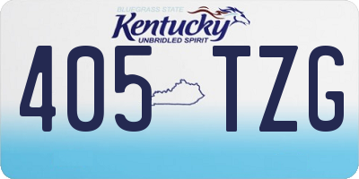 KY license plate 405TZG