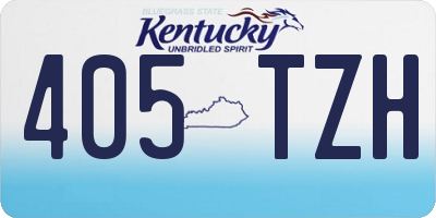 KY license plate 405TZH