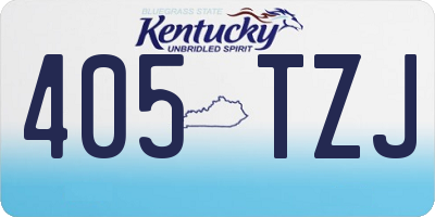 KY license plate 405TZJ