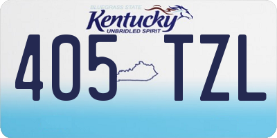 KY license plate 405TZL
