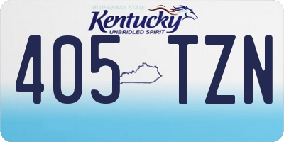 KY license plate 405TZN