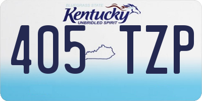 KY license plate 405TZP