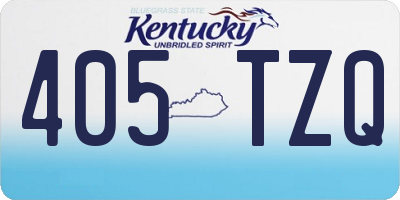 KY license plate 405TZQ