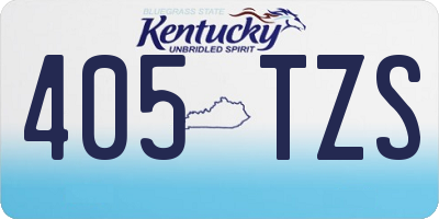 KY license plate 405TZS