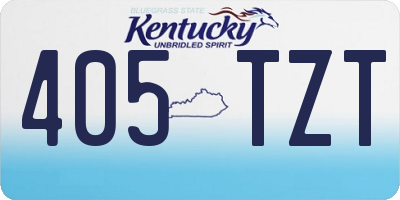KY license plate 405TZT