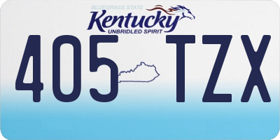 KY license plate 405TZX