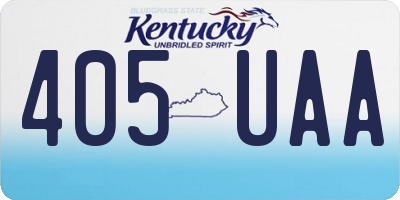 KY license plate 405UAA