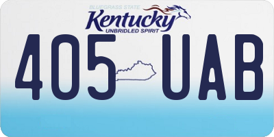 KY license plate 405UAB