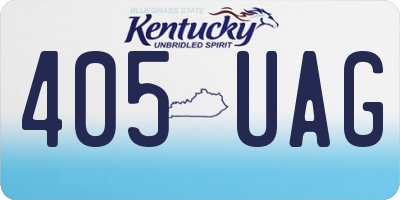 KY license plate 405UAG