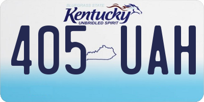 KY license plate 405UAH