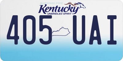 KY license plate 405UAI