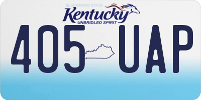 KY license plate 405UAP