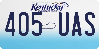 KY license plate 405UAS