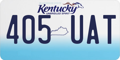 KY license plate 405UAT