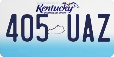 KY license plate 405UAZ