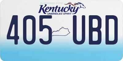 KY license plate 405UBD