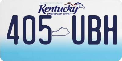 KY license plate 405UBH