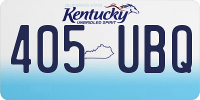 KY license plate 405UBQ