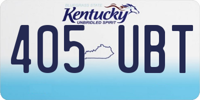 KY license plate 405UBT