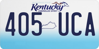 KY license plate 405UCA