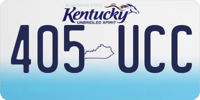 KY license plate 405UCC