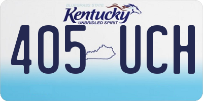 KY license plate 405UCH