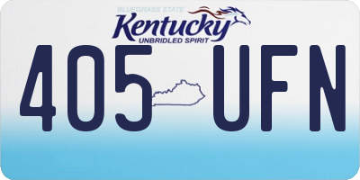 KY license plate 405UFN