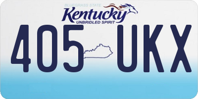 KY license plate 405UKX