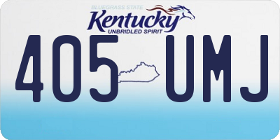 KY license plate 405UMJ