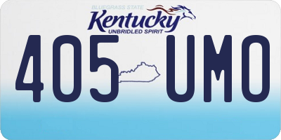 KY license plate 405UMO