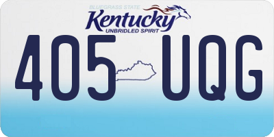 KY license plate 405UQG