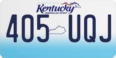 KY license plate 405UQJ