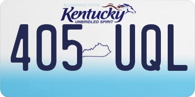 KY license plate 405UQL