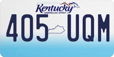 KY license plate 405UQM