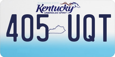 KY license plate 405UQT