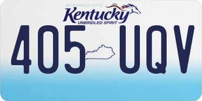 KY license plate 405UQV