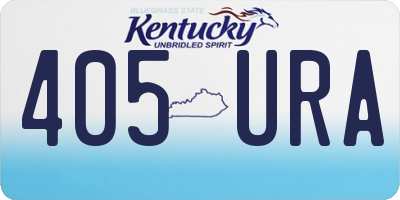 KY license plate 405URA
