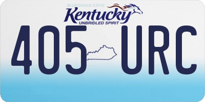 KY license plate 405URC