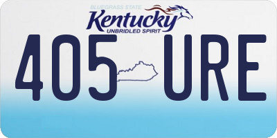 KY license plate 405URE