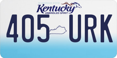 KY license plate 405URK