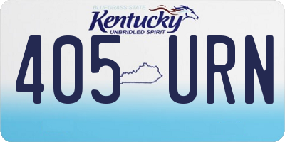 KY license plate 405URN