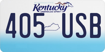 KY license plate 405USB
