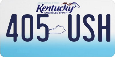 KY license plate 405USH