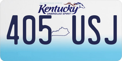 KY license plate 405USJ