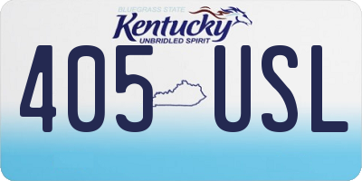 KY license plate 405USL