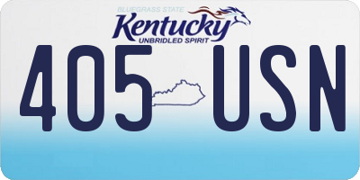 KY license plate 405USN