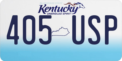 KY license plate 405USP