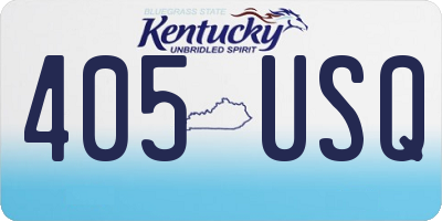 KY license plate 405USQ